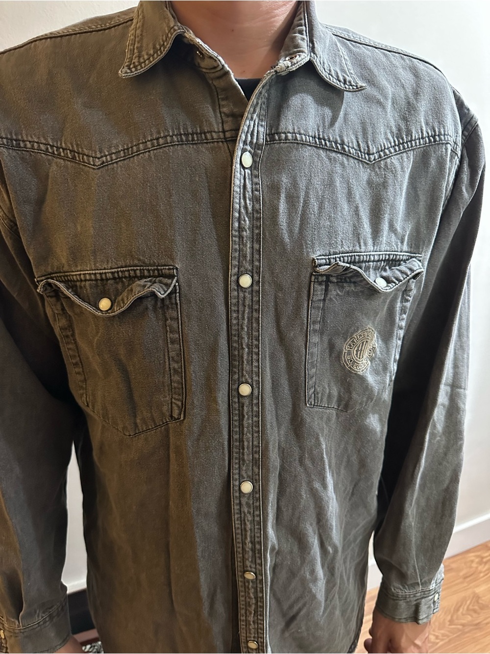 Men's Harley Embroidered Button-Front Workshirt Jacket